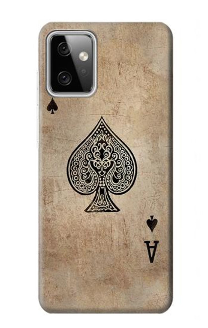 W2928 Vintage Spades Ace Card Hard Case and Leather Flip Case For Motorola Moto G Power (2023) 5G