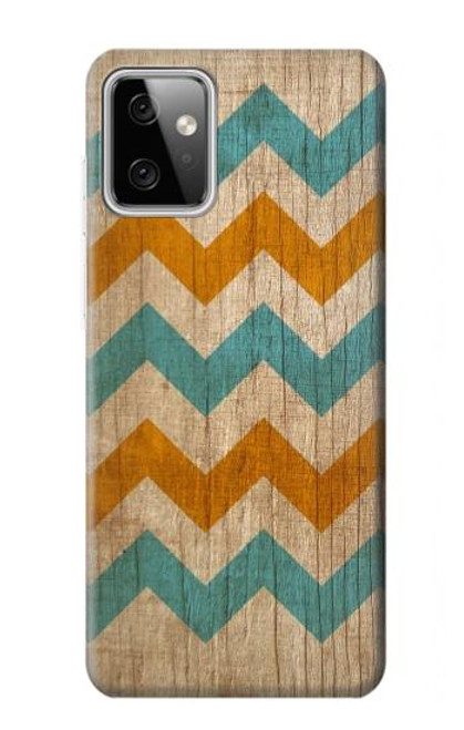 W3033 Vintage Wood Chevron Graphic Printed Hard Case and Leather Flip Case For Motorola Moto G Power (2023) 5G