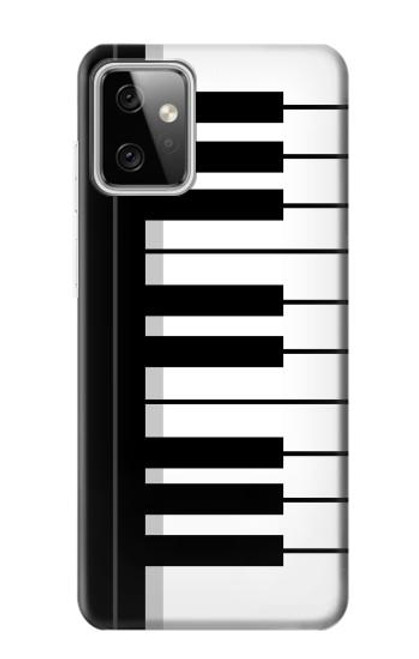 W3078 Black and White Piano Keyboard Hard Case and Leather Flip Case For Motorola Moto G Power (2023) 5G