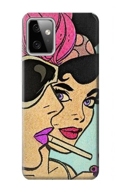 W3171 Girls Pop Art Hard Case and Leather Flip Case For Motorola Moto G Power (2023) 5G