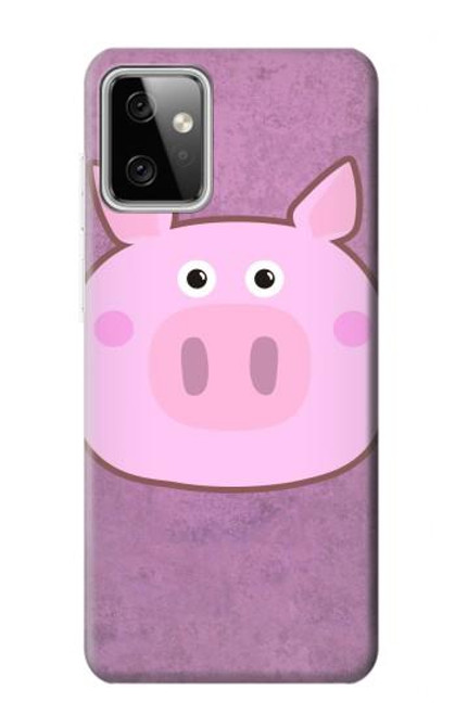 W3269 Pig Cartoon Hard Case and Leather Flip Case For Motorola Moto G Power (2023) 5G