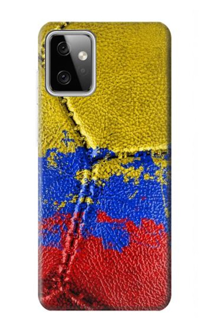 W3306 Colombia Flag Vintage Football Graphic Hard Case and Leather Flip Case For Motorola Moto G Power (2023) 5G