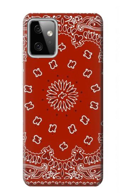 W3355 Bandana Red Pattern Hard Case and Leather Flip Case For Motorola Moto G Power (2023) 5G