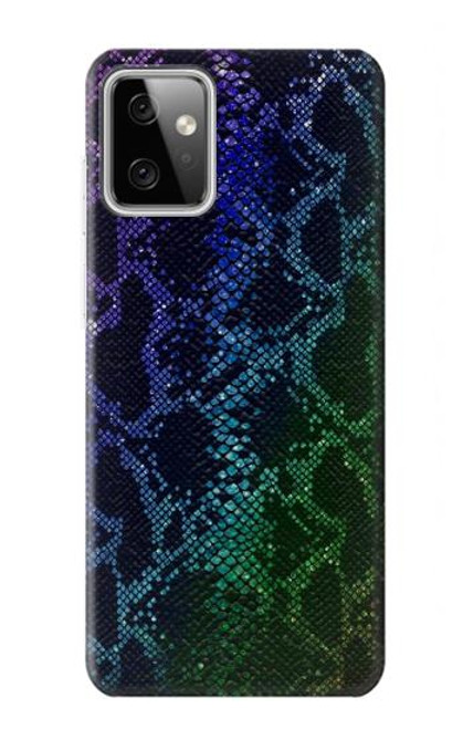 W3366 Rainbow Python Skin Graphic Print Hard Case and Leather Flip Case For Motorola Moto G Power (2023) 5G