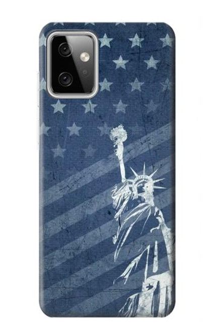 W3450 US Flag Liberty Statue Hard Case and Leather Flip Case For Motorola Moto G Power (2023) 5G