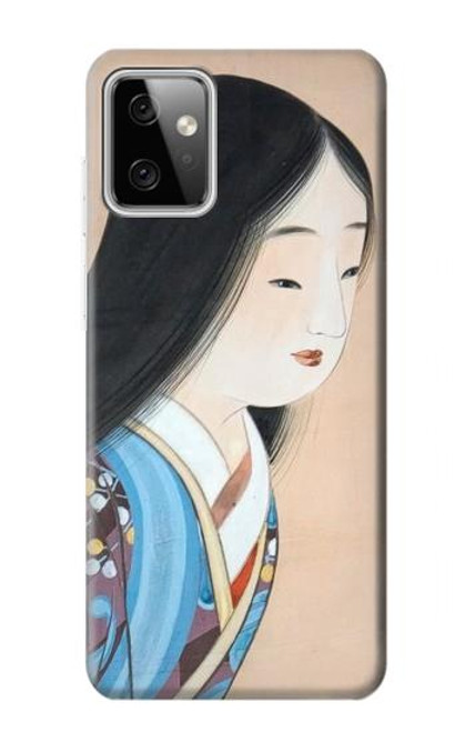 W3483 Japan Beauty Kimono Hard Case and Leather Flip Case For Motorola Moto G Power (2023) 5G