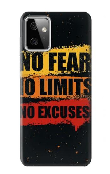 W3492 No Fear Limits Excuses Hard Case and Leather Flip Case For Motorola Moto G Power (2023) 5G