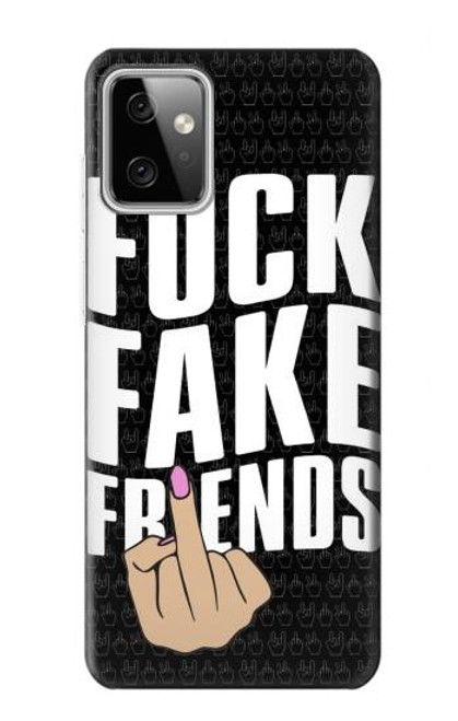 W3598 Middle Finger Fuck Fake Friend Hard Case and Leather Flip Case For Motorola Moto G Power (2023) 5G