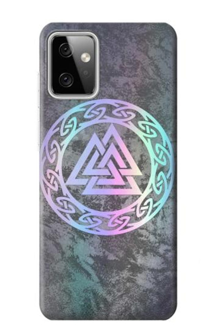 W3833 Valknut Odin Wotans Knot Hrungnir Heart Hard Case and Leather Flip Case For Motorola Moto G Power (2023) 5G