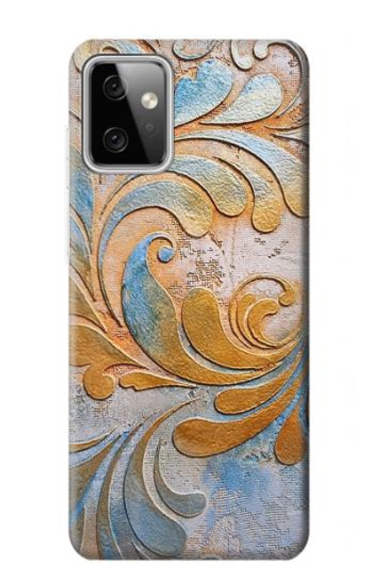 W3875 Canvas Vintage Rugs Hard Case and Leather Flip Case For Motorola Moto G Power (2023) 5G