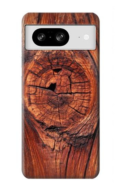 W0603 Wood Graphic Printed Hard Case and Leather Flip Case For Google Pixel 8