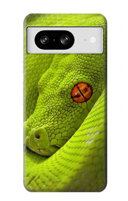 W0785 Green Snake Hard Case and Leather Flip Case For Google Pixel 8