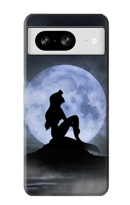 W2668 Mermaid Silhouette Moon Night Hard Case and Leather Flip Case For Google Pixel 8