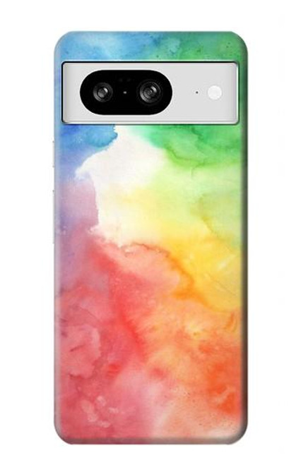 W2945 Colorful Watercolor Hard Case and Leather Flip Case For Google Pixel 8