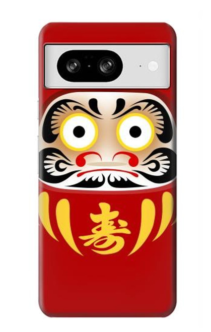 W3045 Japan Good Luck Daruma Doll Hard Case and Leather Flip Case For Google Pixel 8