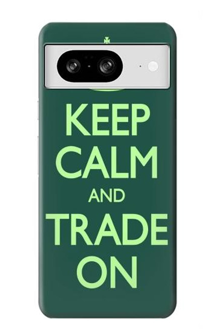W3862 Keep Calm and Trade On Hard Case and Leather Flip Case For Google Pixel 8