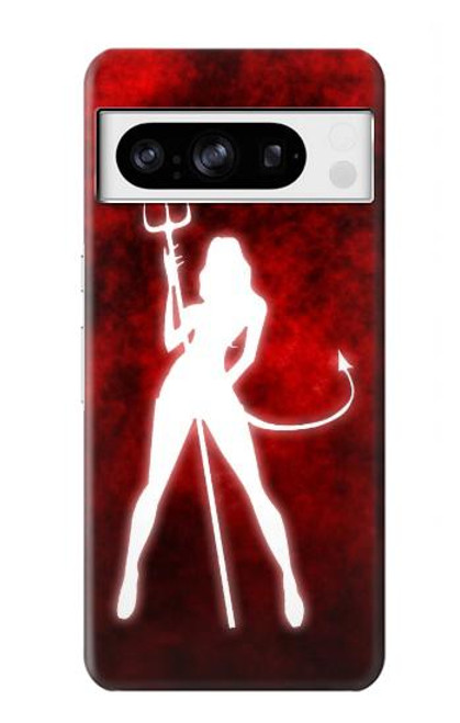 W2455 Sexy Devil Girl Hard Case and Leather Flip Case For Google Pixel 8 pro