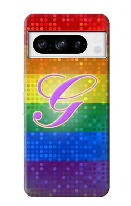 W2899 Rainbow LGBT Gay Pride Flag Hard Case and Leather Flip Case For Google Pixel 8 pro