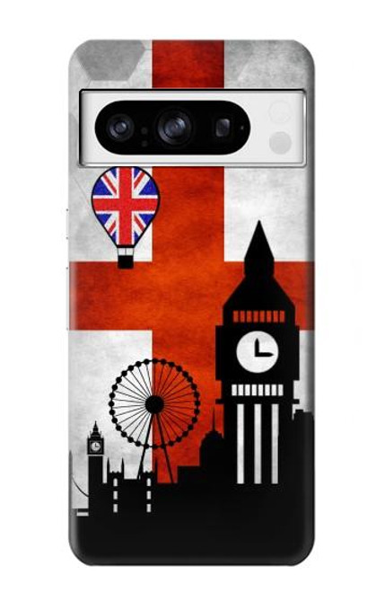 W2979 England Football Soccer Hard Case and Leather Flip Case For Google Pixel 8 pro