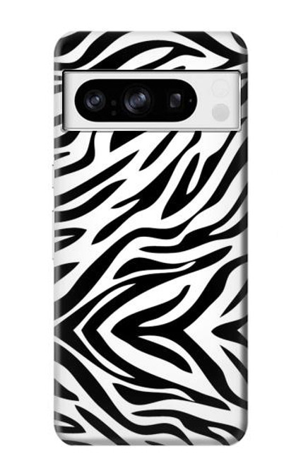 W3056 Zebra Skin Texture Graphic Printed Hard Case and Leather Flip Case For Google Pixel 8 pro