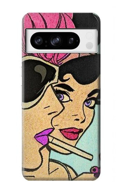 W3171 Girls Pop Art Hard Case and Leather Flip Case For Google Pixel 8 pro