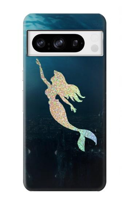 W3250 Mermaid Undersea Hard Case and Leather Flip Case For Google Pixel 8 pro