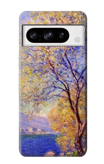 W3339 Claude Monet Antibes Seen from the Salis Gardens Hard Case and Leather Flip Case For Google Pixel 8 pro