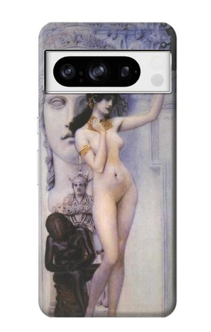 W3353 Gustav Klimt Allegory of Sculpture Hard Case and Leather Flip Case For Google Pixel 8 pro