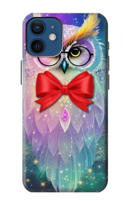 W3934 Fantasy Nerd Owl Hard Case and Leather Flip Case For iPhone 12 mini