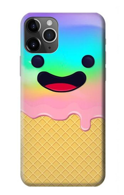 W3939 Ice Cream Cute Smile Hard Case and Leather Flip Case For iPhone 11 Pro Max