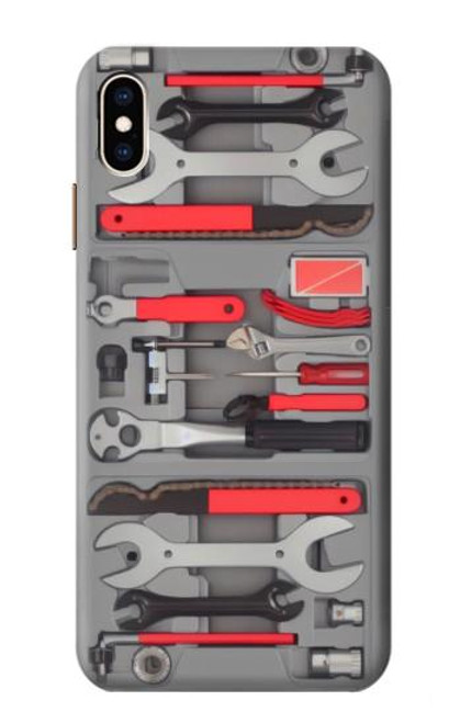 W3921 Bike Repair Tool Graphic Paint Hard Case and Leather Flip Case For iPhone XS Max