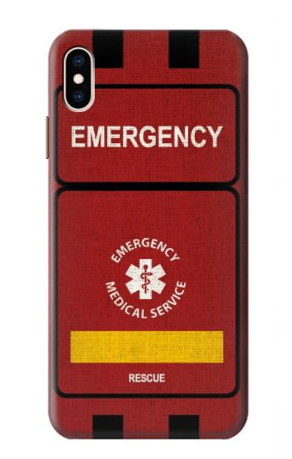 W3957 Emergency Medical Service Hard Case and Leather Flip Case For iPhone XS Max