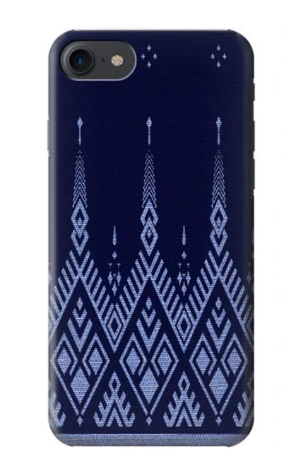 W3950 Textile Thai Blue Pattern Hard Case and Leather Flip Case For iPhone 7, iPhone 8, iPhone SE (2020) (2022)