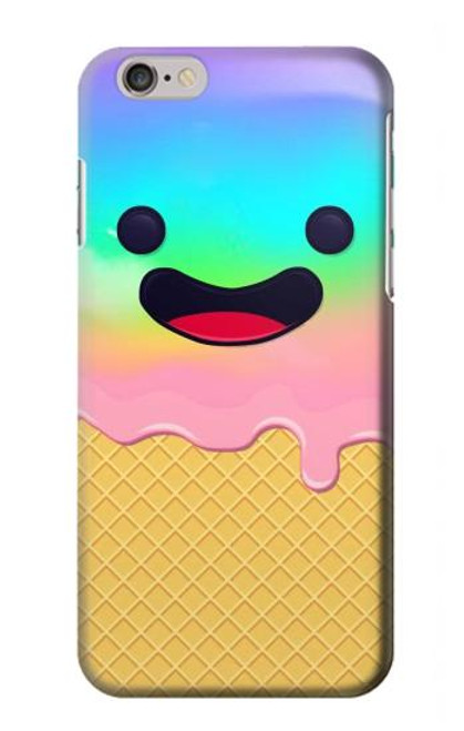 W3939 Ice Cream Cute Smile Hard Case and Leather Flip Case For iPhone 6 6S