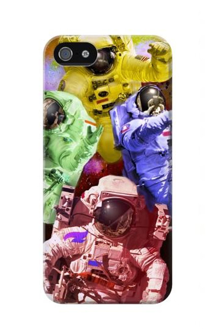 W3914 Colorful Nebula Astronaut Suit Galaxy Hard Case and Leather Flip Case For iPhone 5 5S SE