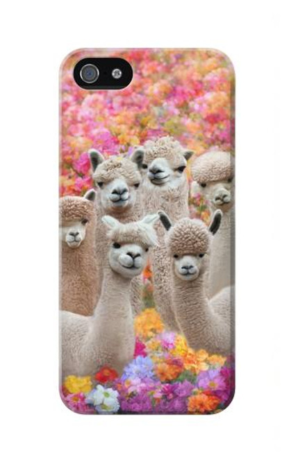 W3916 Alpaca Family Baby Alpaca Hard Case and Leather Flip Case For iPhone 5 5S SE