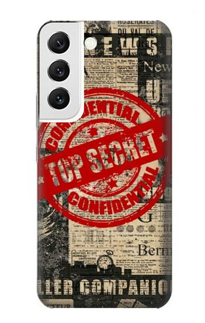 W3937 Text Top Secret Art Vintage Hard Case and Leather Flip Case For Samsung Galaxy S22