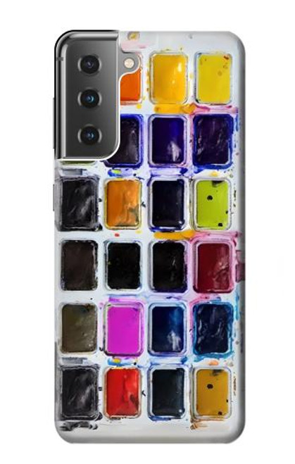 W3956 Watercolor Palette Box Graphic Hard Case and Leather Flip Case For Samsung Galaxy S21 Plus 5G, Galaxy S21+ 5G