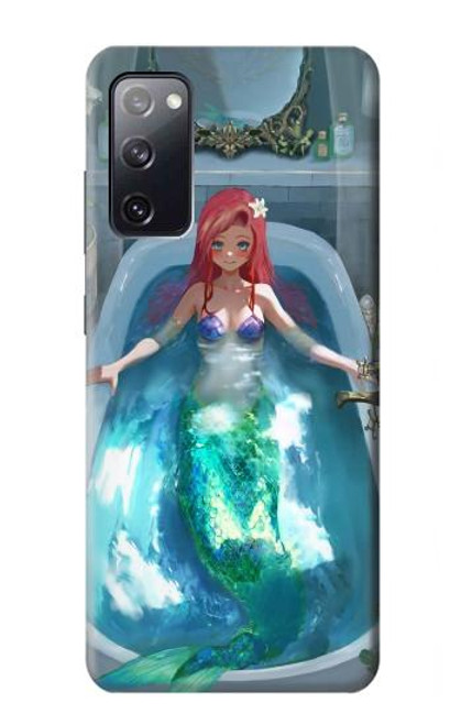 W3911 Cute Little Mermaid Aqua Spa Hard Case and Leather Flip Case For Samsung Galaxy S20 FE