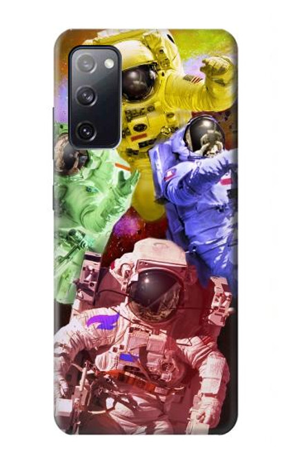 W3914 Colorful Nebula Astronaut Suit Galaxy Hard Case and Leather Flip Case For Samsung Galaxy S20 FE