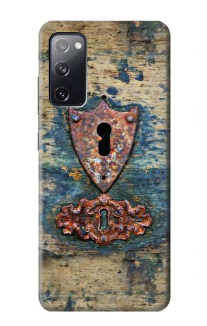 W3955 Vintage Keyhole Weather Door Hard Case and Leather Flip Case For Samsung Galaxy S20 FE