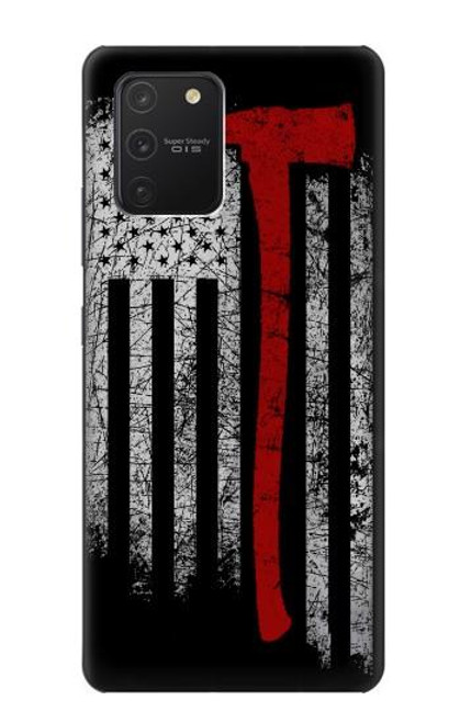W3958 Firefighter Axe Flag Hard Case and Leather Flip Case For Samsung Galaxy S10 Lite