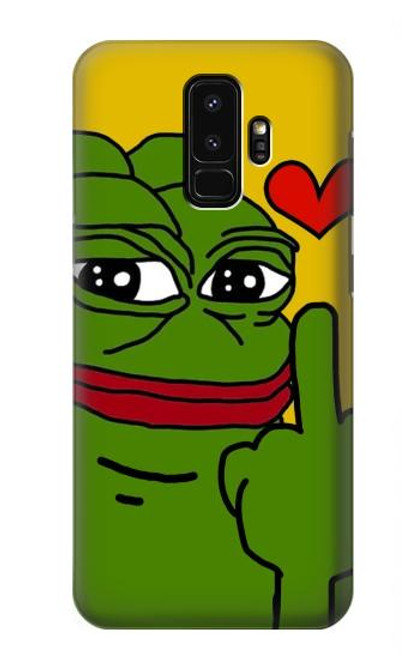 W3945 Pepe Love Middle Finger Hard Case and Leather Flip Case For Samsung Galaxy S9 Plus