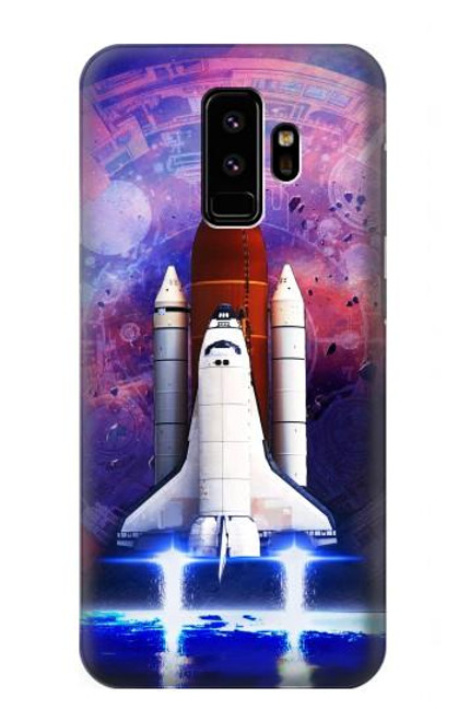 W3913 Colorful Nebula Space Shuttle Hard Case and Leather Flip Case For Samsung Galaxy S9