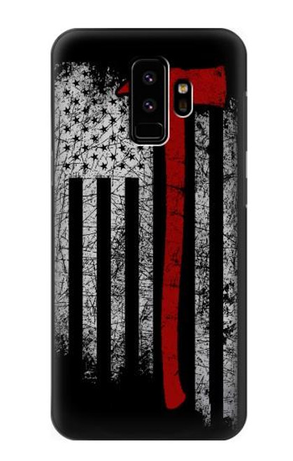 W3958 Firefighter Axe Flag Hard Case and Leather Flip Case For Samsung Galaxy S9