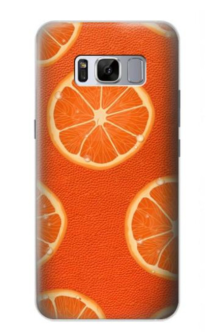 W3946 Seamless Orange Pattern Hard Case and Leather Flip Case For Samsung Galaxy S8