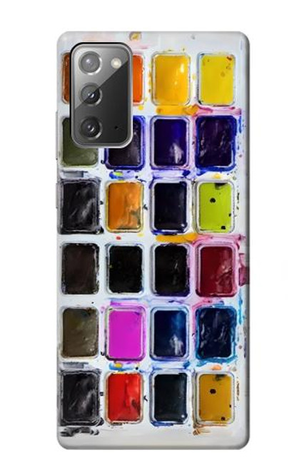 W3956 Watercolor Palette Box Graphic Hard Case and Leather Flip Case For Samsung Galaxy Note 20