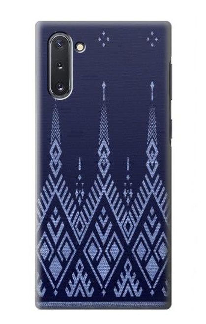 W3950 Textile Thai Blue Pattern Hard Case and Leather Flip Case For Samsung Galaxy Note 10