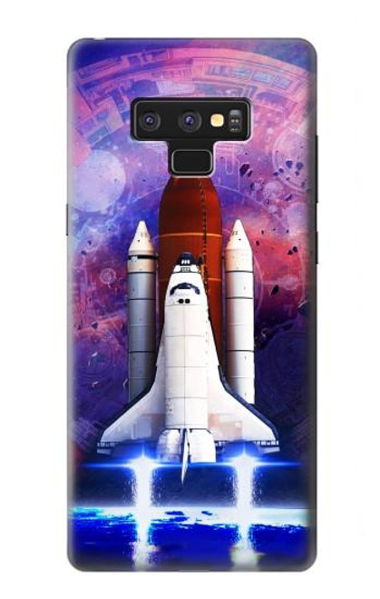 W3913 Colorful Nebula Space Shuttle Hard Case and Leather Flip Case For Note 9 Samsung Galaxy Note9