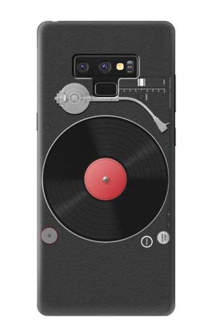 W3952 Turntable Vinyl Record Player Graphic Hard Case and Leather Flip Case For Note 9 Samsung Galaxy Note9